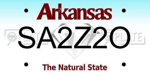 SA2Z2O Arkansas License Plate