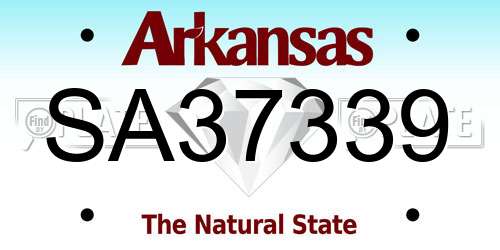 SA37339 Arkansas License Plate