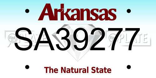 SA39277 Arkansas License Plate