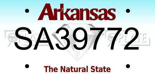 SA39772 Arkansas License Plate