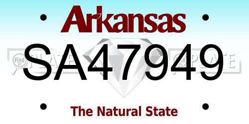 SA47949 Arkansas License Plate