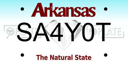 SA4Y0T Arkansas License Plate