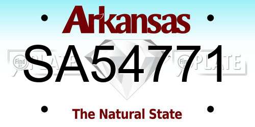 SA54771 Arkansas License Plate
