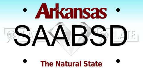 SAABSD Arkansas License Plate