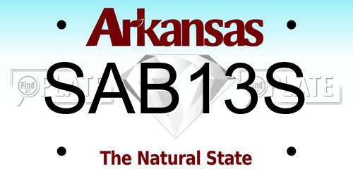 SAB13S Arkansas License Plate
