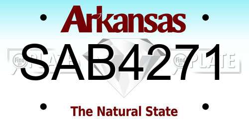 SAB4271 Arkansas License Plate