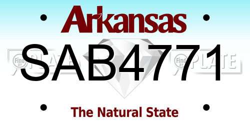 SAB4771 Arkansas License Plate