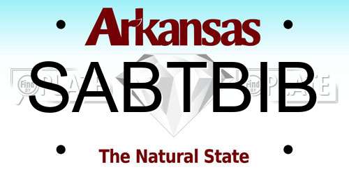 SABTBIB Arkansas License Plate