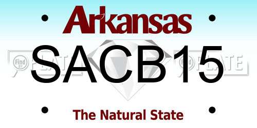 SACB15 Arkansas License Plate