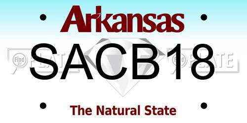 SACB18 Arkansas License Plate