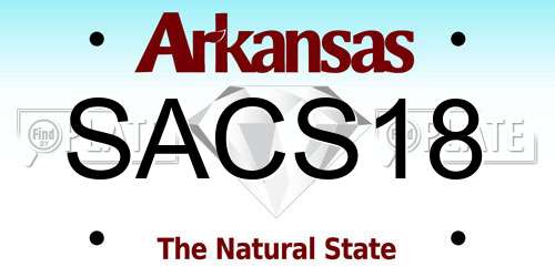 SACS18 Arkansas License Plate