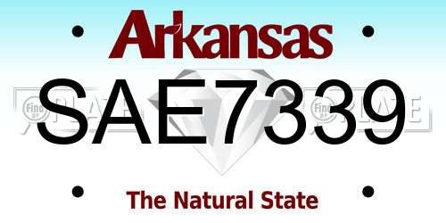 SAE7339 Arkansas License Plate