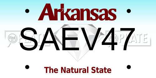 SAEV47 Arkansas License Plate