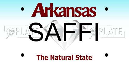 SAFFI Arkansas License Plate