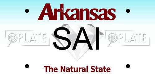 SAI Arkansas License Plate