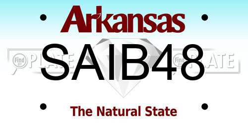 SAIB48 Arkansas License Plate