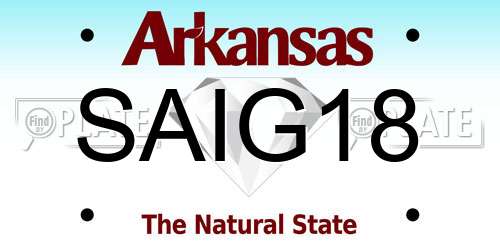 SAIG18 Arkansas License Plate