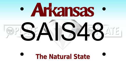 SAIS48 Arkansas License Plate