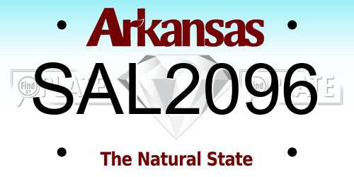 SAL2096 Arkansas License Plate