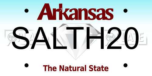 SALTH20 Arkansas License Plate