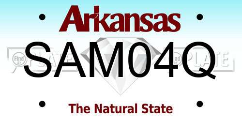 SAM04Q Arkansas License Plate