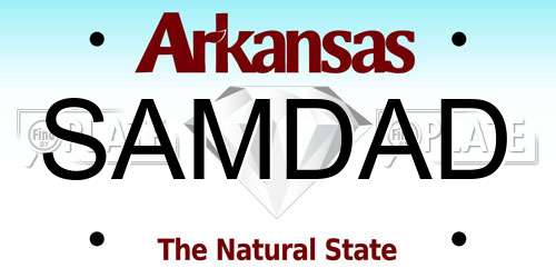 SAMDAD Arkansas License Plate
