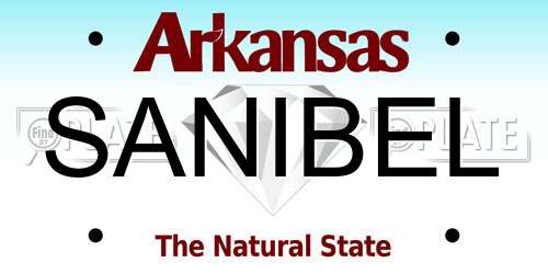 SANIBEL Arkansas License Plate
