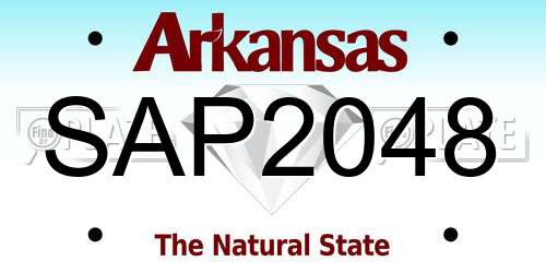SAP2048 Arkansas License Plate
