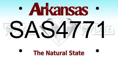 SAS4771 Arkansas License Plate