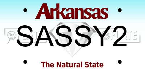 SASSY2 Arkansas License Plate