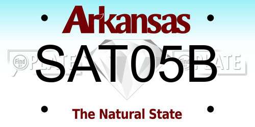 SAT05B Arkansas License Plate