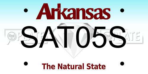 SAT05S Arkansas License Plate