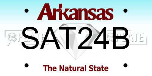 SAT24B Arkansas License Plate