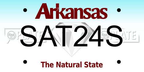 SAT24S Arkansas License Plate