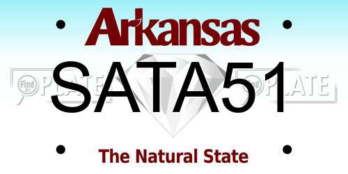SATA51 Arkansas License Plate