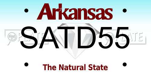 SATD55 Arkansas License Plate