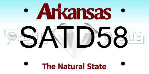 SATD58 Arkansas License Plate