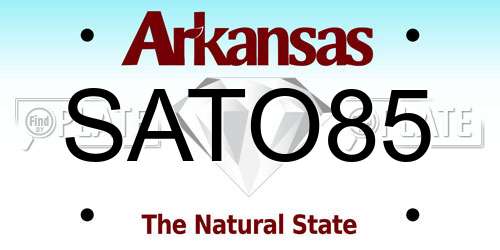 SATO85 Arkansas License Plate