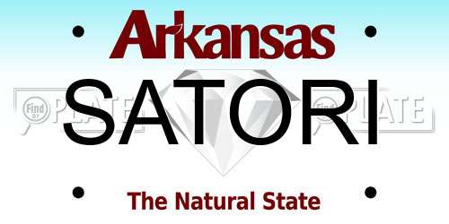 SATORI Arkansas License Plate