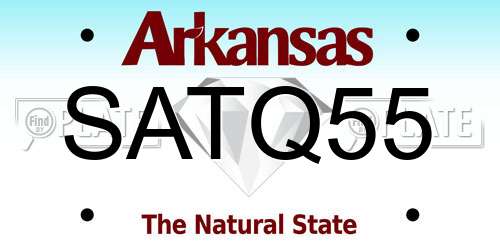 SATQ55 Arkansas License Plate