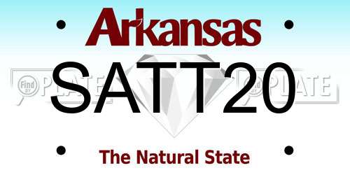 SATT20 Arkansas License Plate
