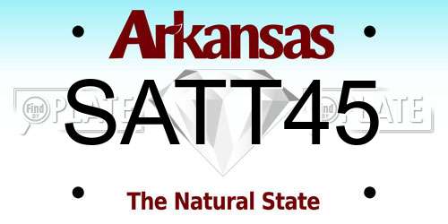 SATT45 Arkansas License Plate