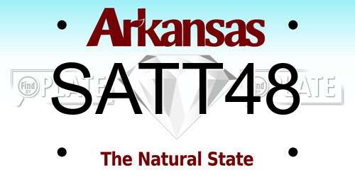 SATT48 Arkansas License Plate