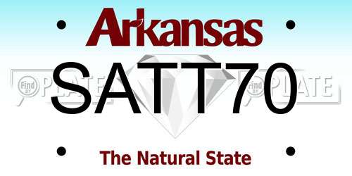 SATT70 Arkansas License Plate