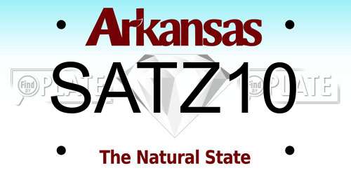 SATZ10 Arkansas License Plate