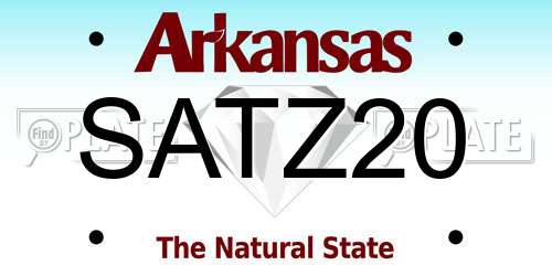 SATZ20 Arkansas License Plate