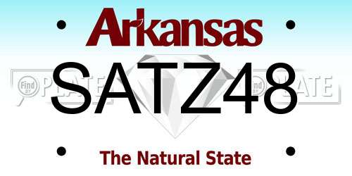 SATZ48 Arkansas License Plate