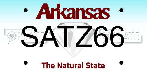 SATZ66 Arkansas License Plate