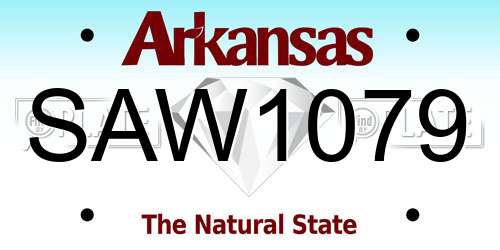 SAW1079 Arkansas License Plate