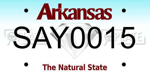 SAY0015 Arkansas License Plate